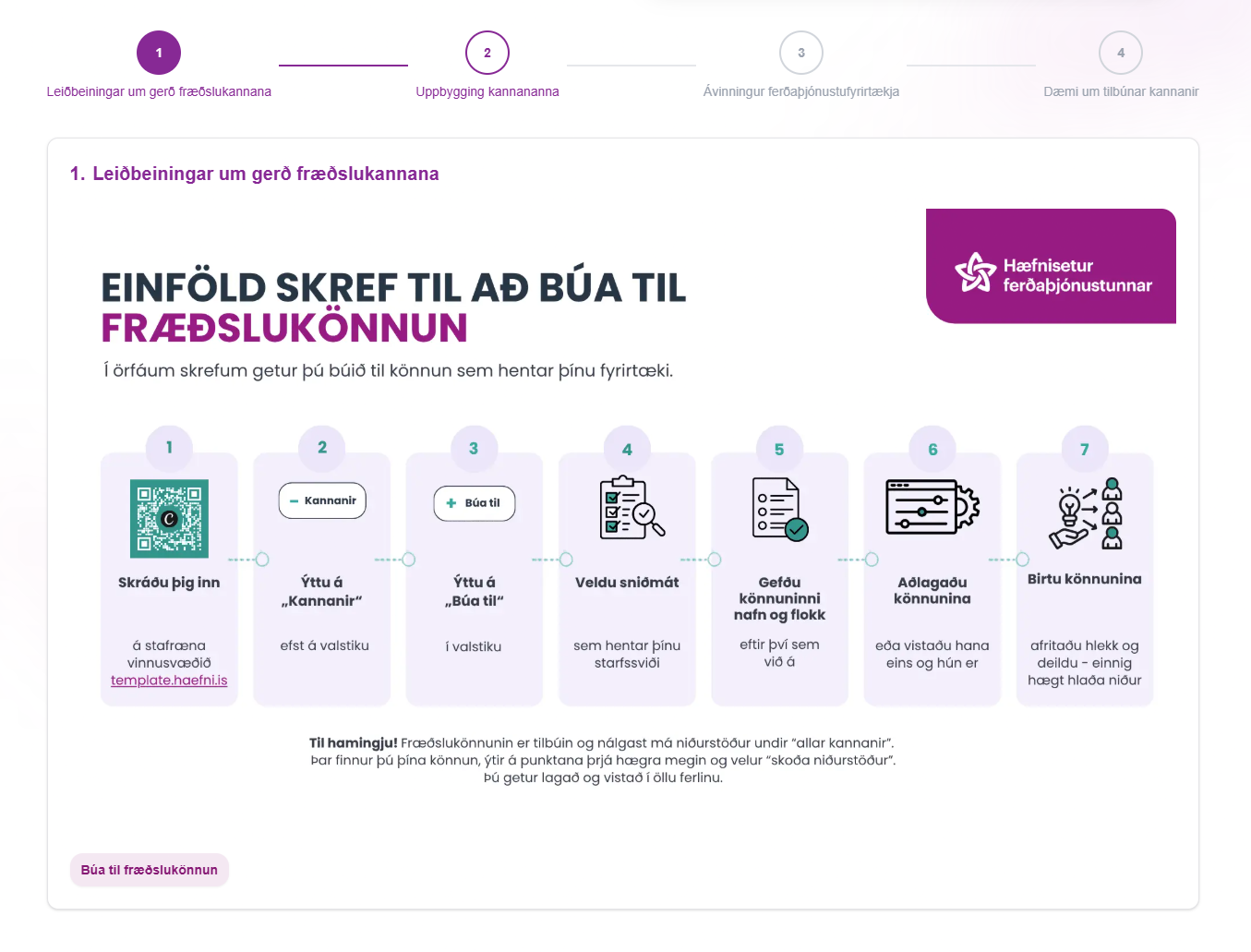 Mynd fyrir “Tilbúnar fræðslukannanir Hæfniseturs”